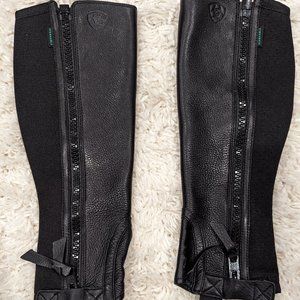Ariat Breeze Washable Leather Half Chaps, Black Size XXS